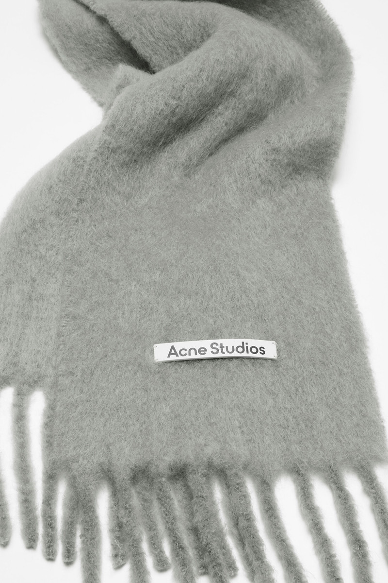 Mohair logo scarf - Grey 3