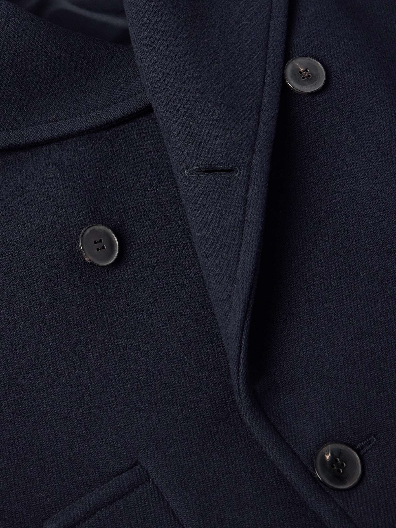 Double-Breasted Wool-Twill Peacoat - 5