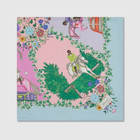 Printed silk twill carré - 2