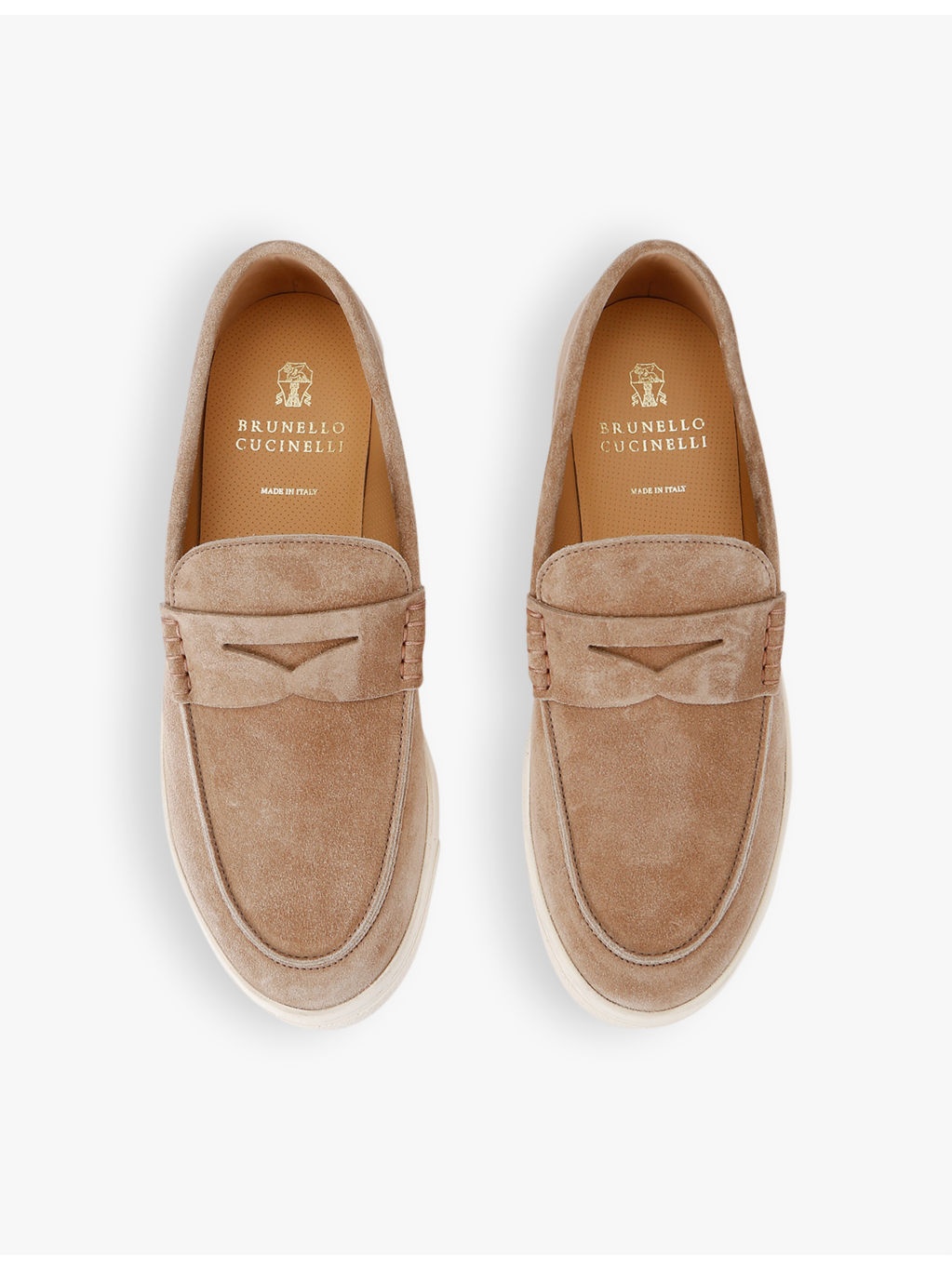 Hybrid penny-slot suede loafers - 2