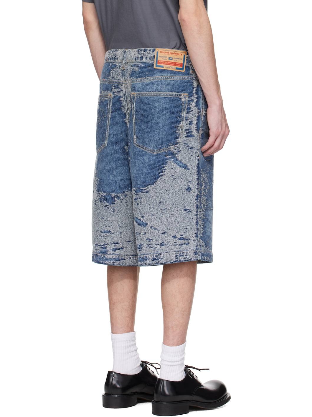 Blue D-Line-Short-S Denim Shorts - 3