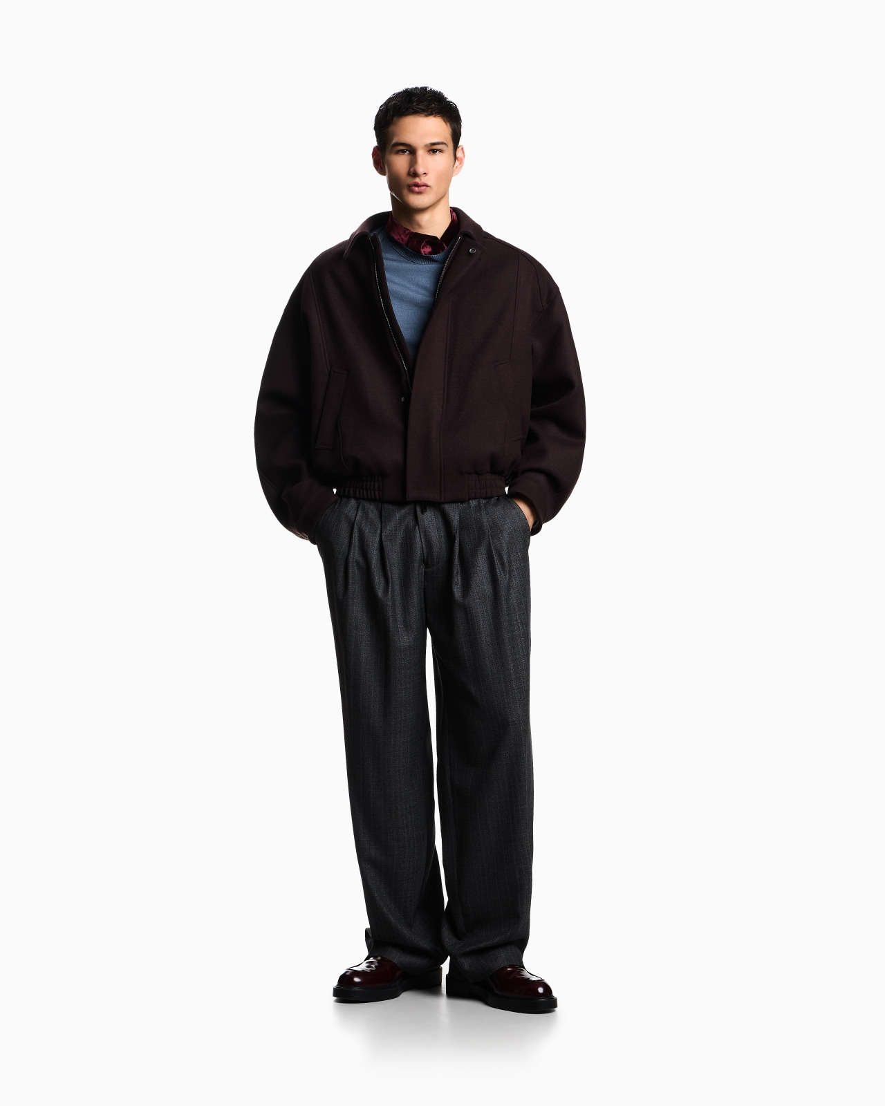 ASV PLAIN-KNIT JUMPER IN A LYOCELL AND WOOL BLEND - 2