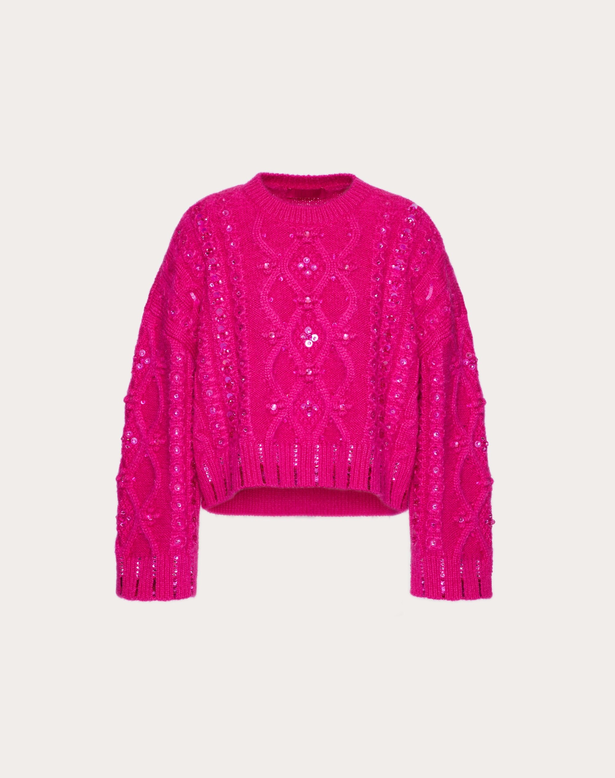 EMBROIDERED MOHAIR WOOL JUMPER - 1