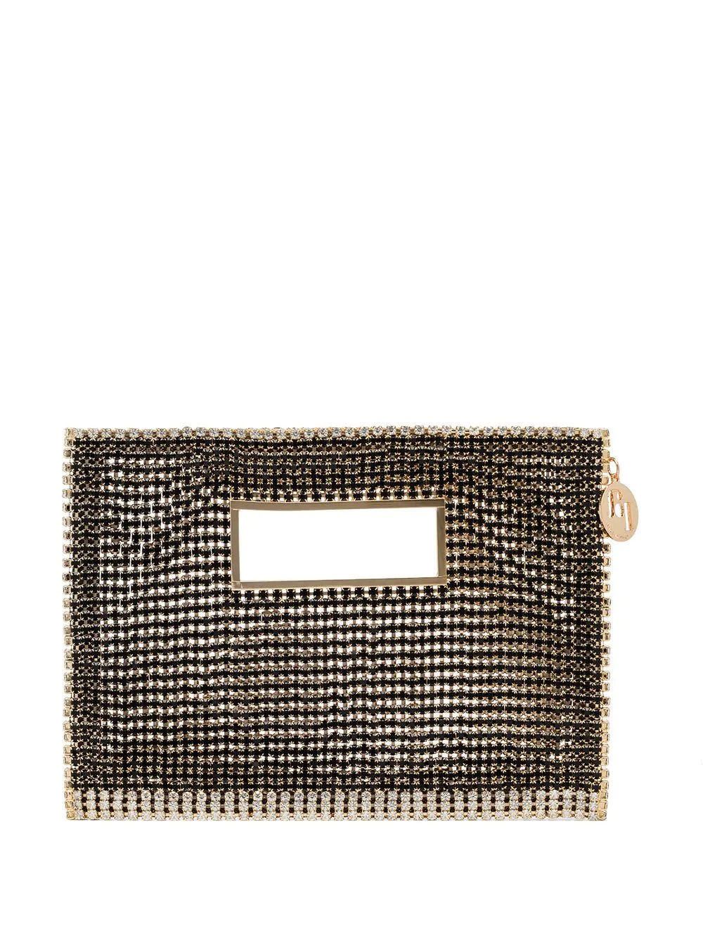 Side crystal-embellished clutch - 1