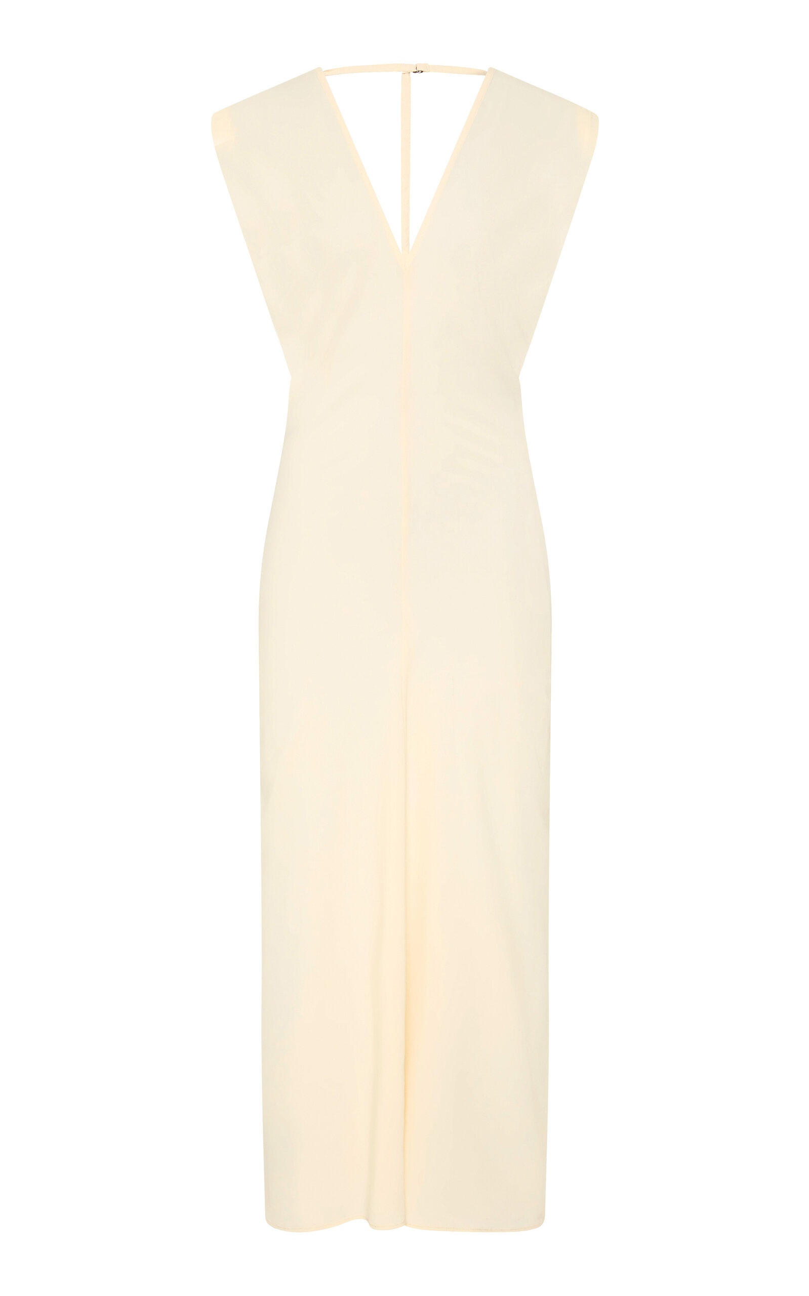 Draped Crepe Maxi Dress off-white - 1