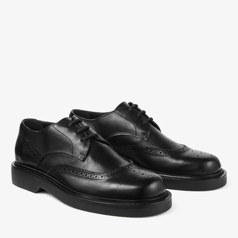 Rowan Brogue Derby Black Vintage Leather Loafer 2