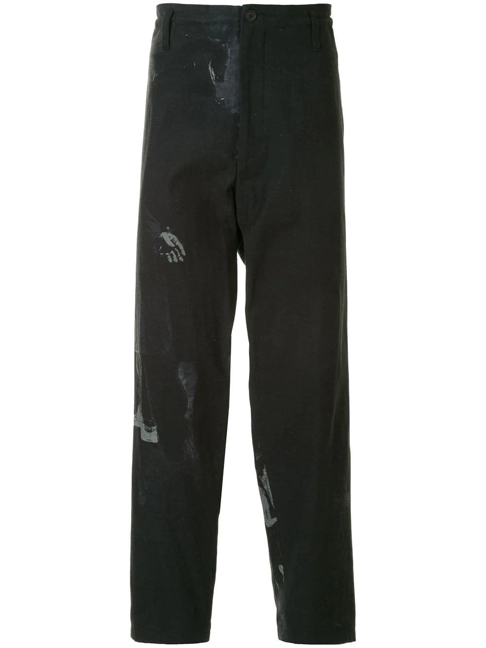 paint-effect trousers - 1