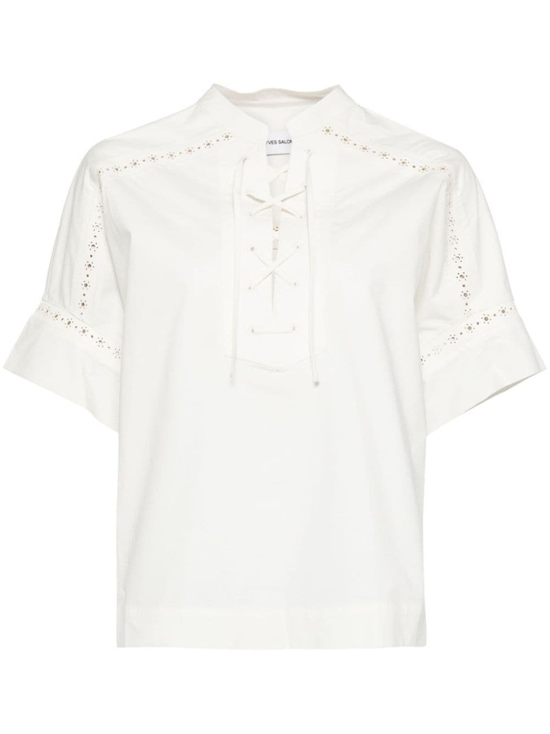 openwork short-sleeve shirt 1