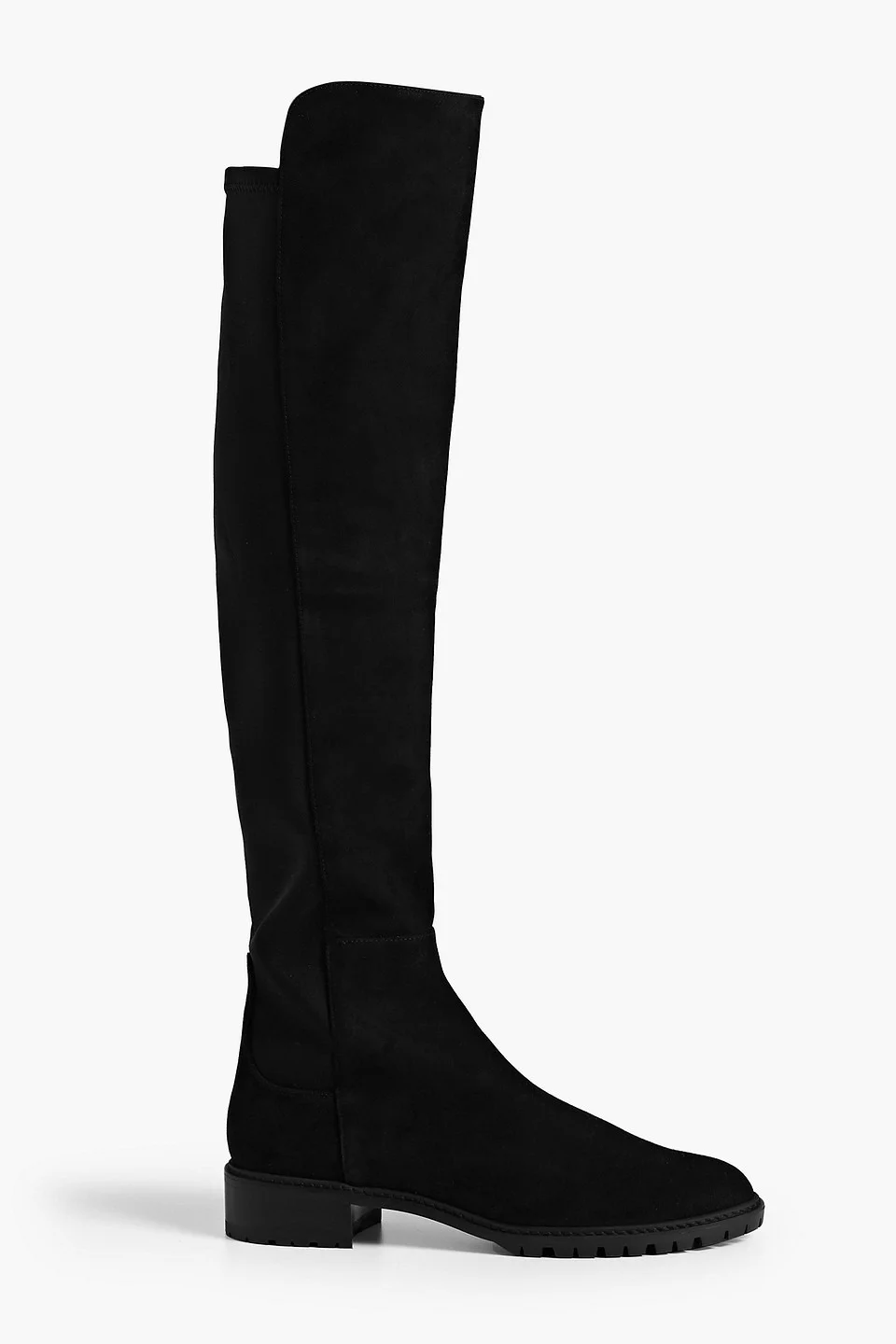 City microstretch and suede over-the-knee boots - 1