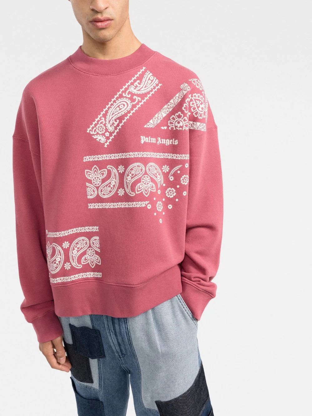 paisley logo-print relaxed sweatshirt - 3