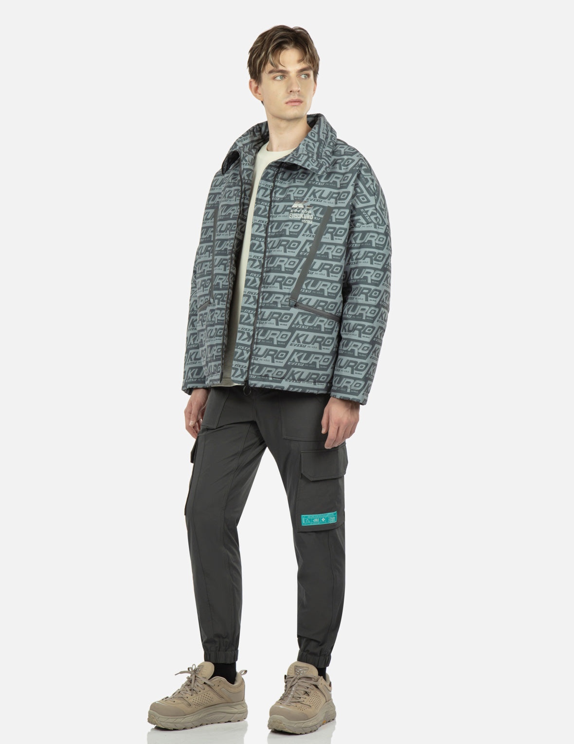 Monogram Print Padded Jacket - 3