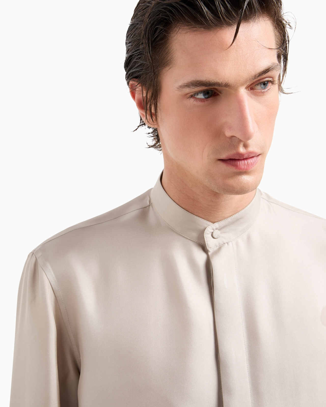 Slim-fit, silk-twill shirt - 5