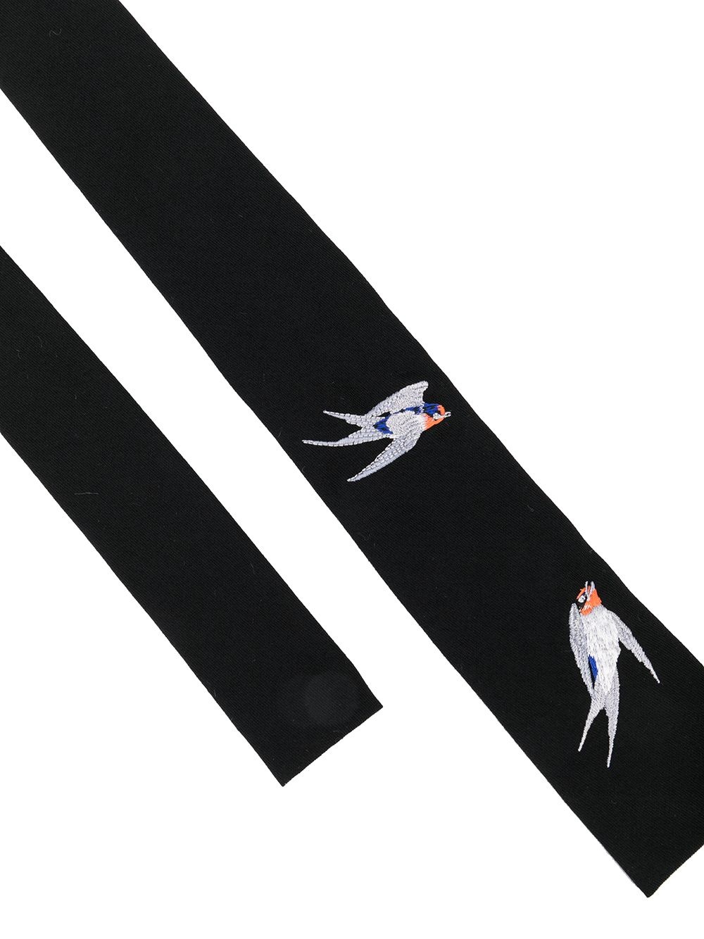 embroidered bird tie - 2