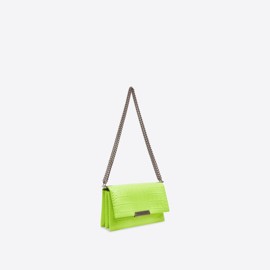 Women's Triplet Small Bag Crocodile Embossed  in Yellow - 3