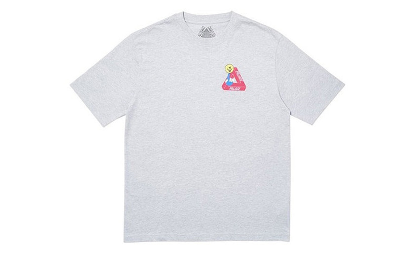 PALACE PALACE Tri-smiler Round Neck Short Sleeve Unisex Gray P18TS102 outlook