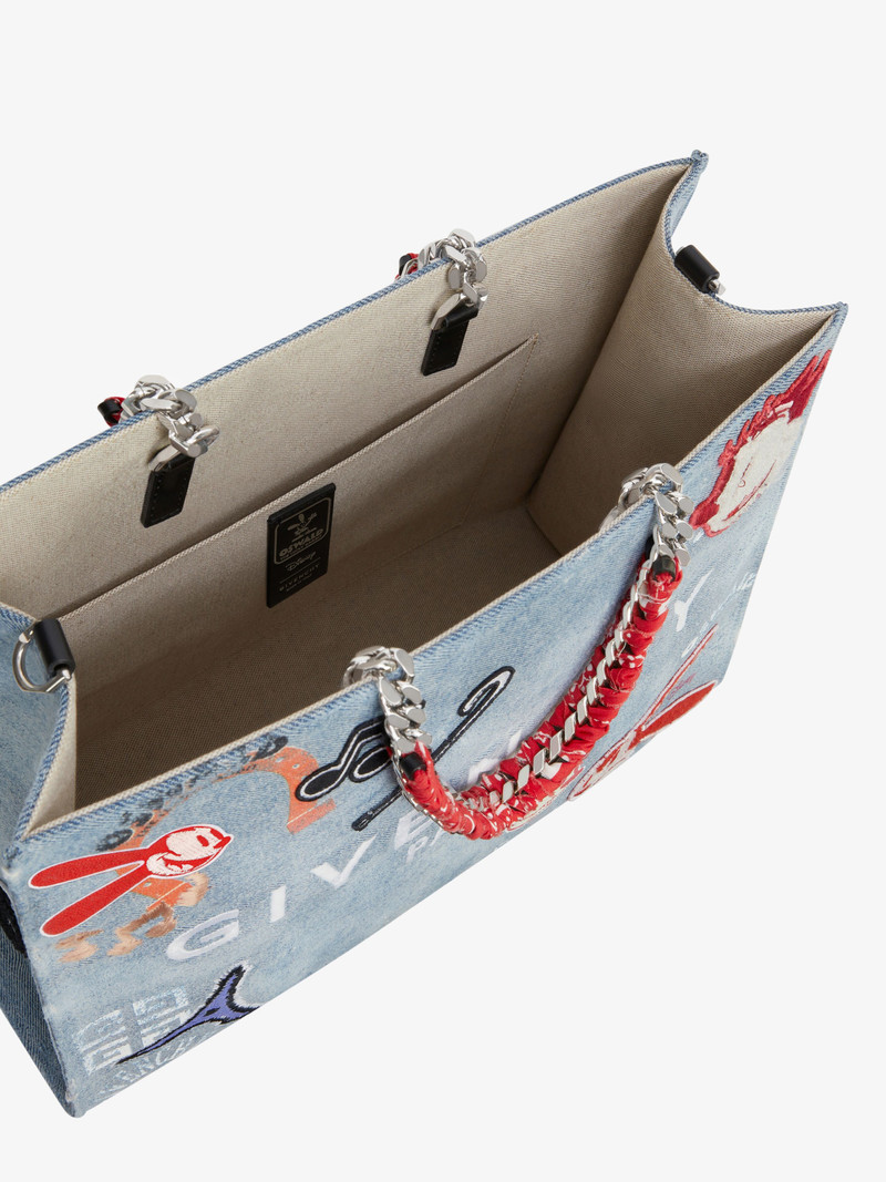 MEDIUM G TOTE OSWALD SHOPPING BAG IN DENIM 5