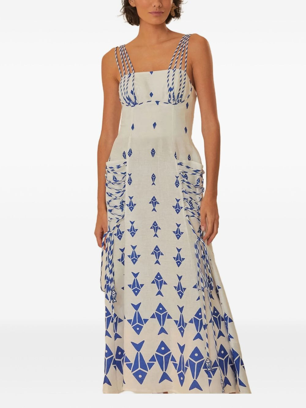 fish-print rope-strap dress - 2