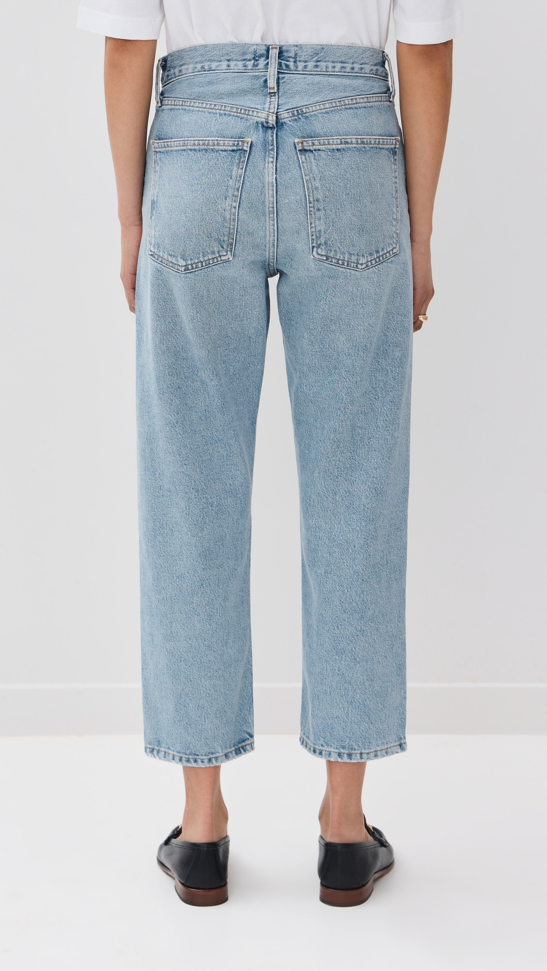 90 Crop Mid Rise Loose Straight Jeans - 3