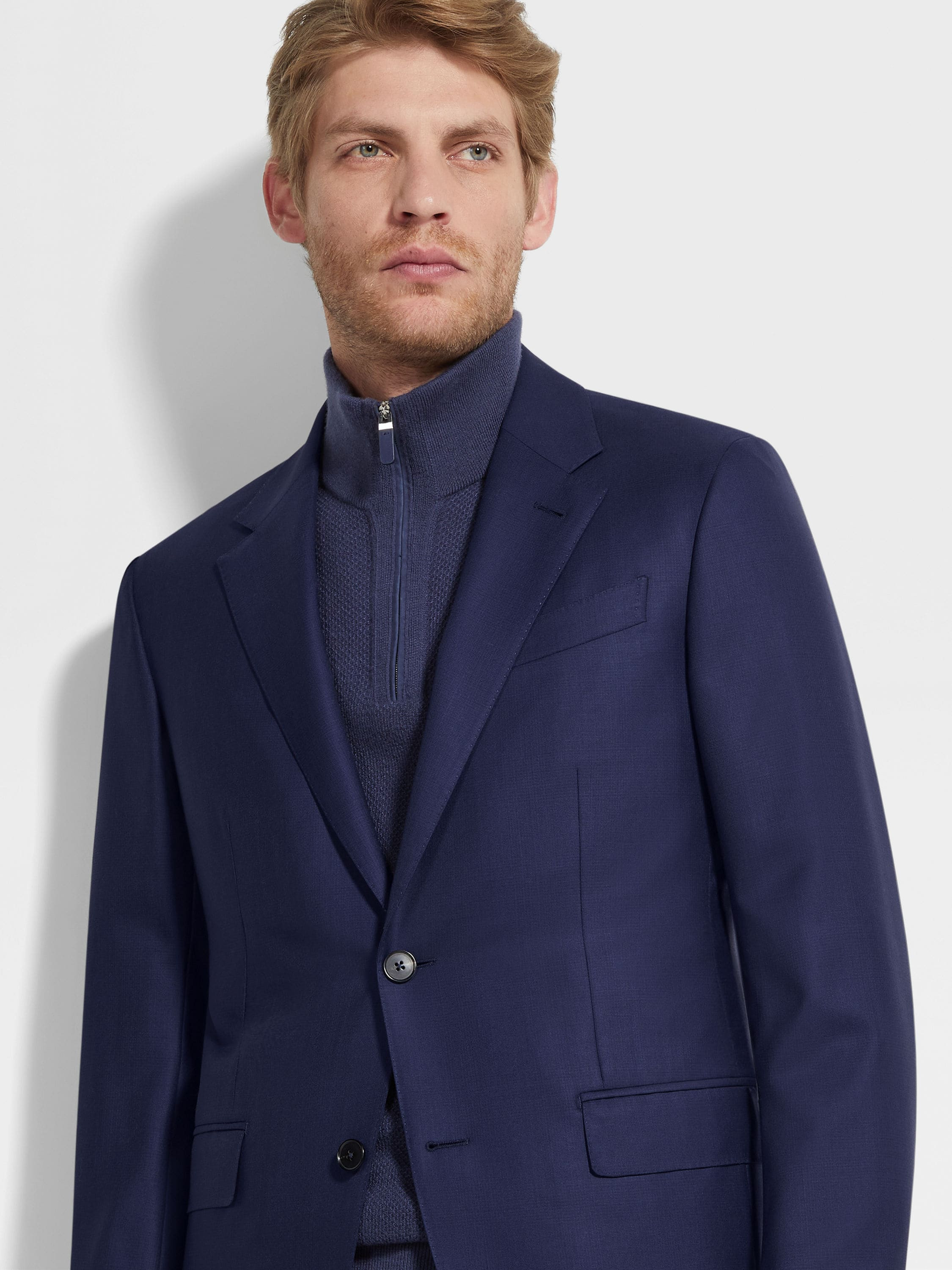 DARK BLUE 15MILMIL15 WOOL SUIT - 3