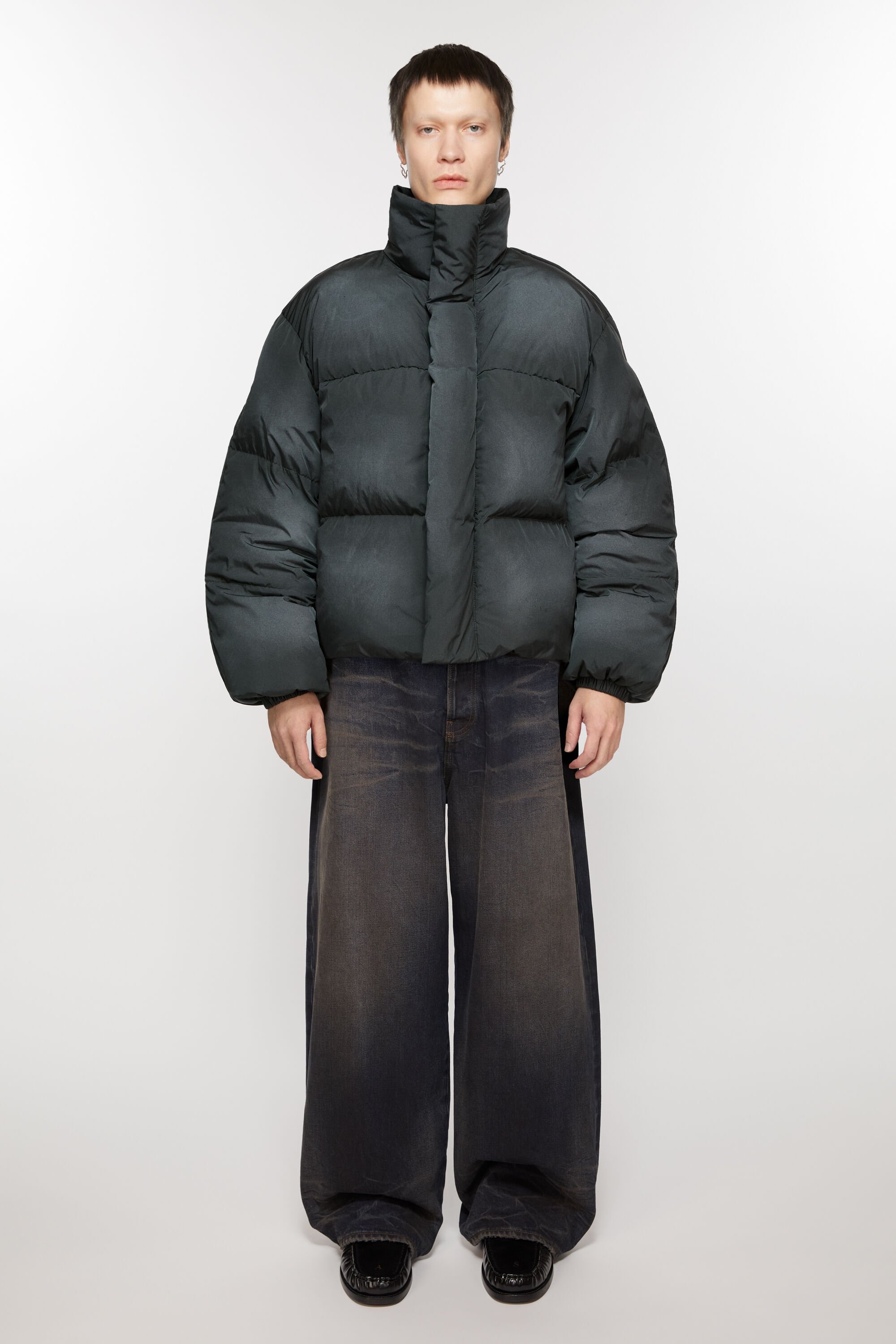 Puffer jacket sprayed - Black - 2