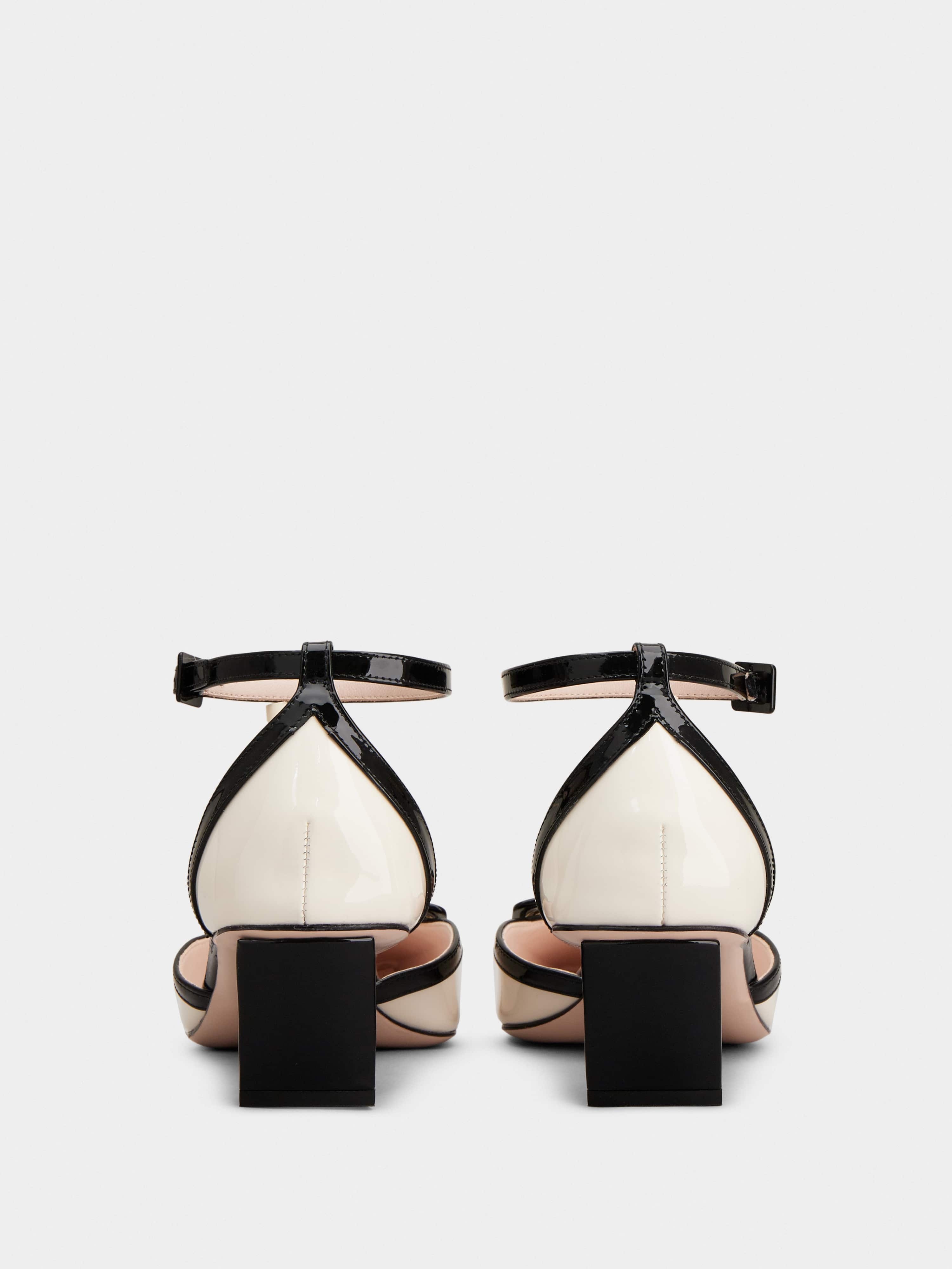 Belle Vivier Ankle Strap Lacquered Buckle Pumps in Patent Leather - 5