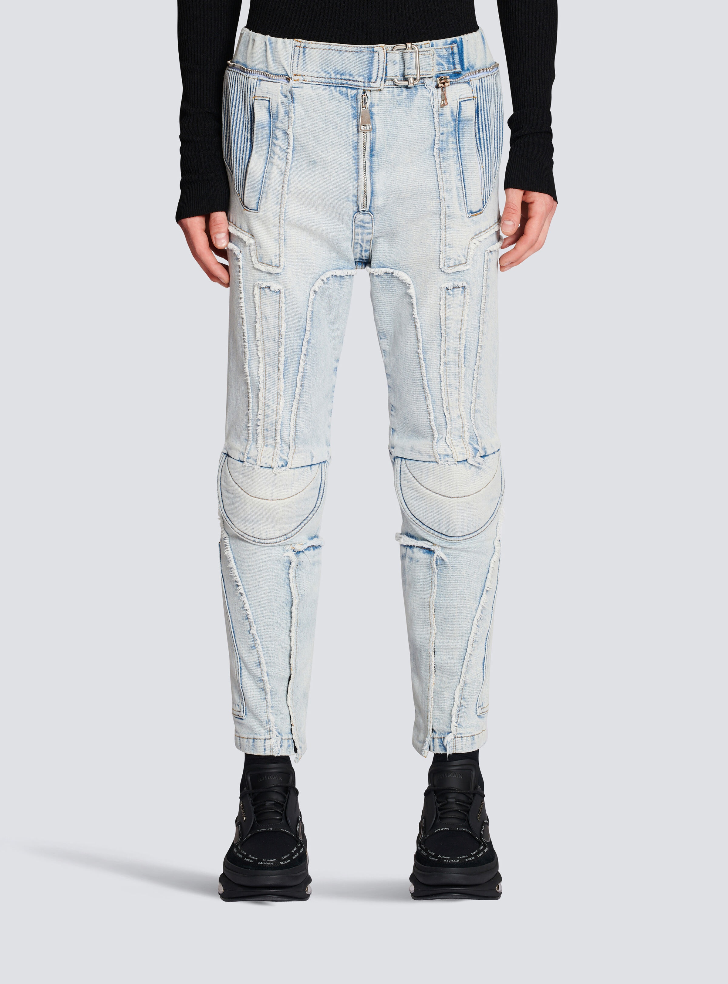Ribbed cotton slim-fit jeans - 5