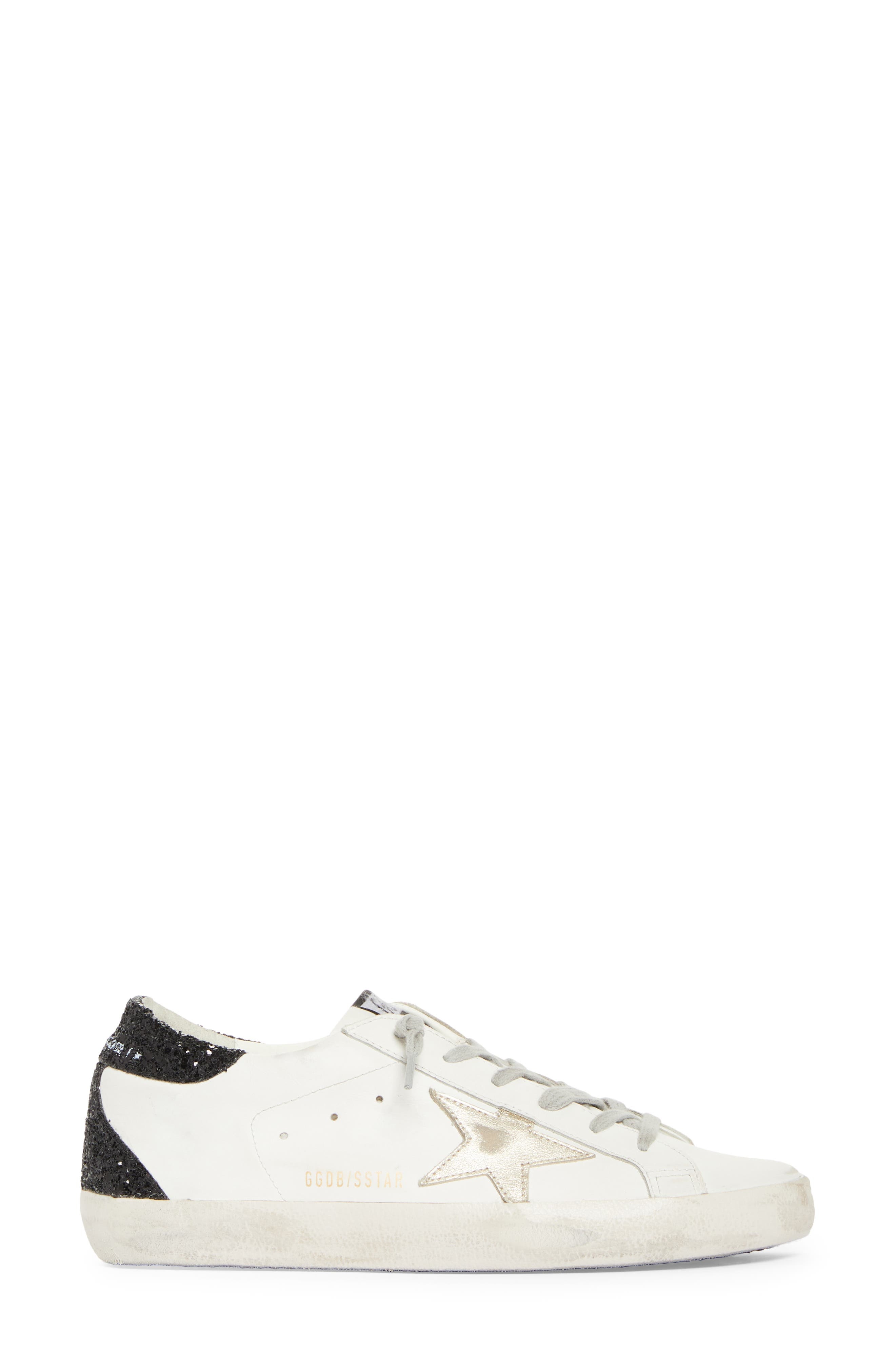 Golden Goose Super-Star Low Top Sneaker in White/Gold/Black at Nordstrom - 3