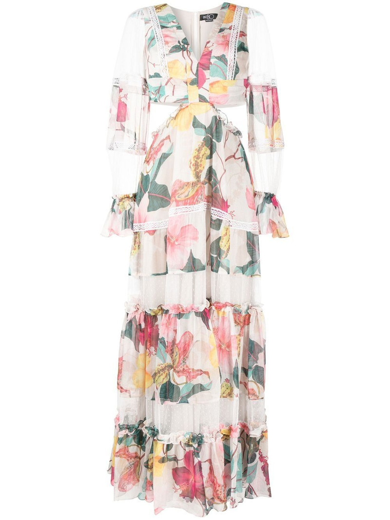 Hibiscus cut-out maxi dress 1