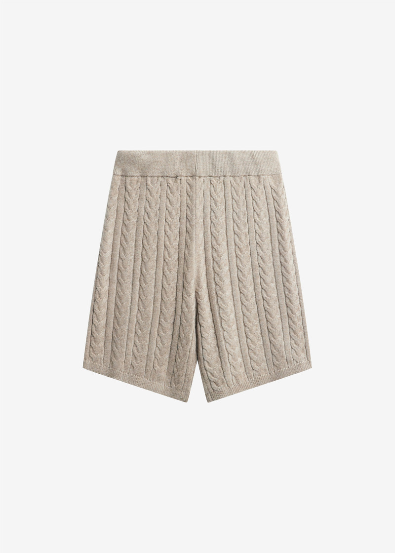 Karmoy Cable Knit Shorts - Beige 1