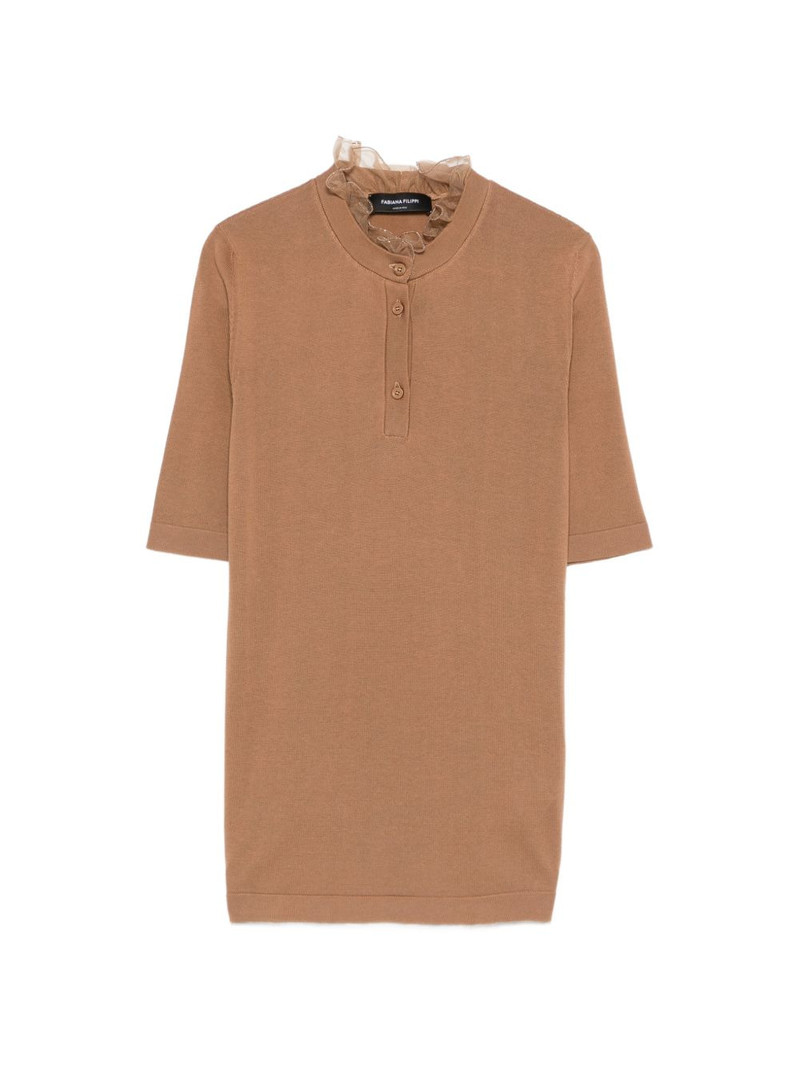 ruffled buttoned T-shirt 1