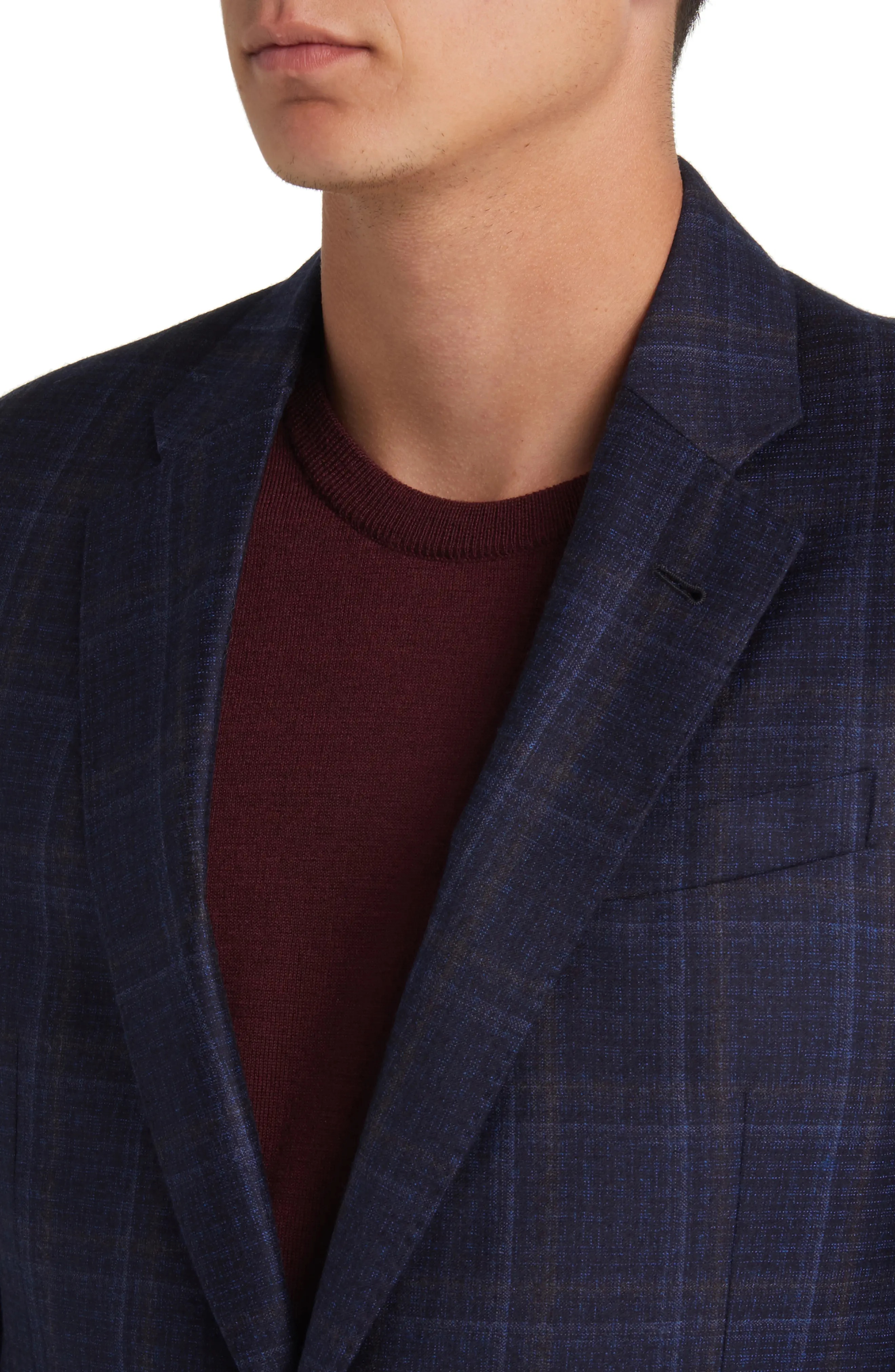 Plaid Virgin Wool Blazer - 4