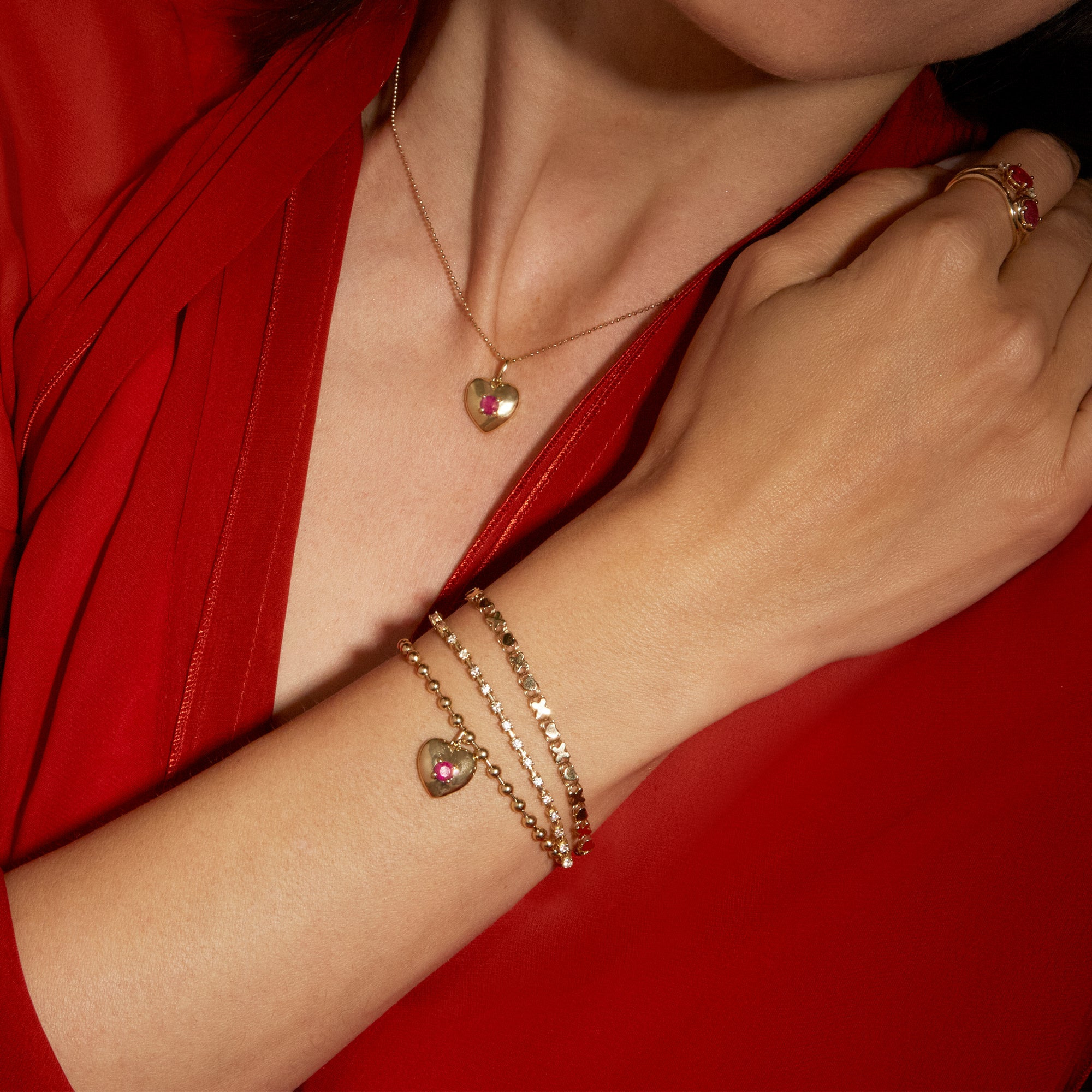 Heart And Soul Ruby Bracelet - 5