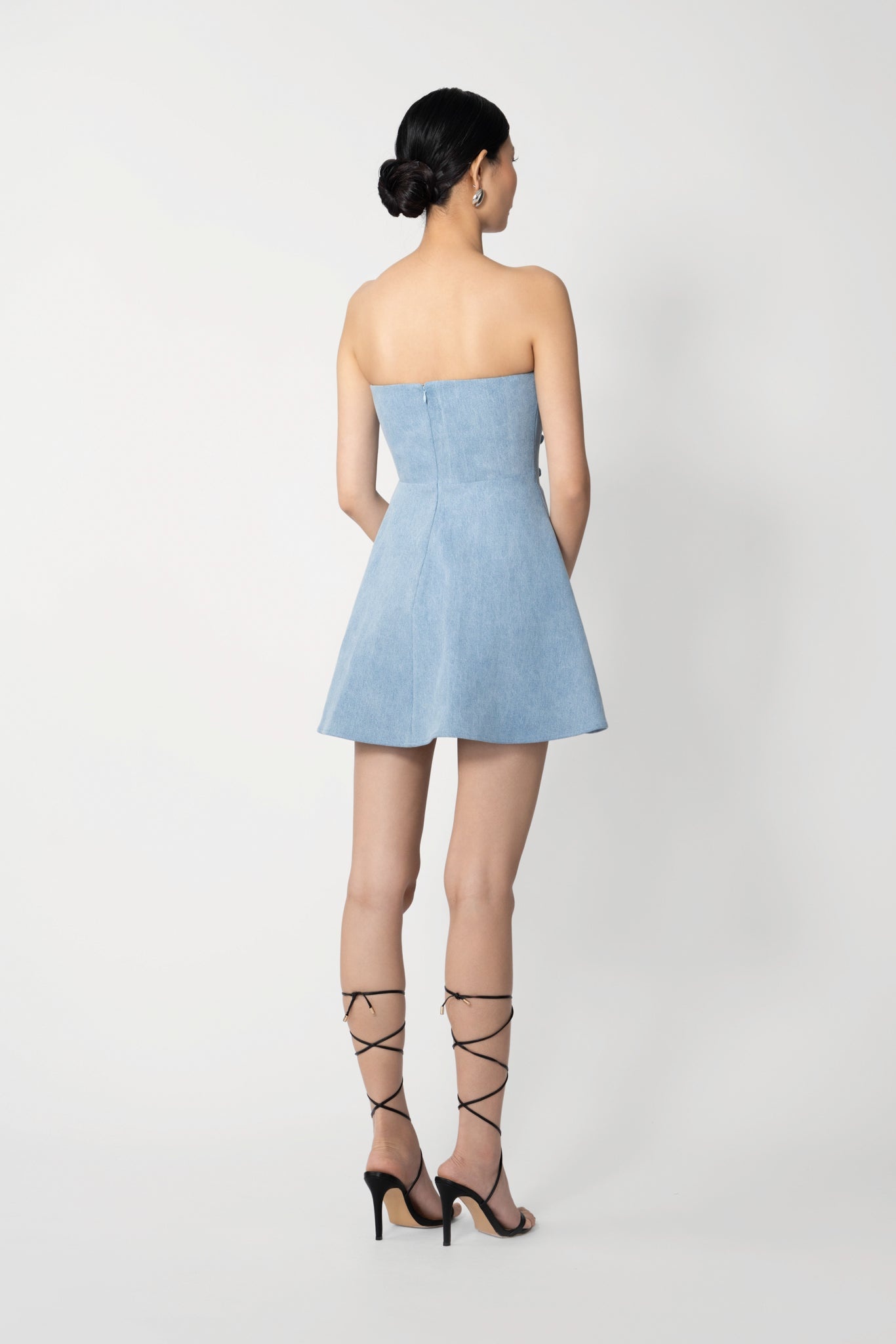 TAI DENIM MINI DRESS - 5