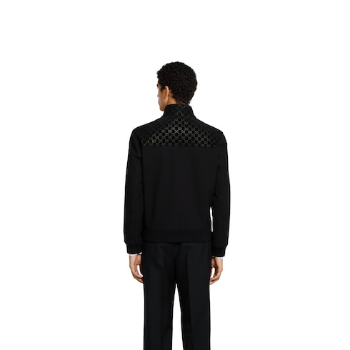 Embossed GG suede bomber jacket - 4