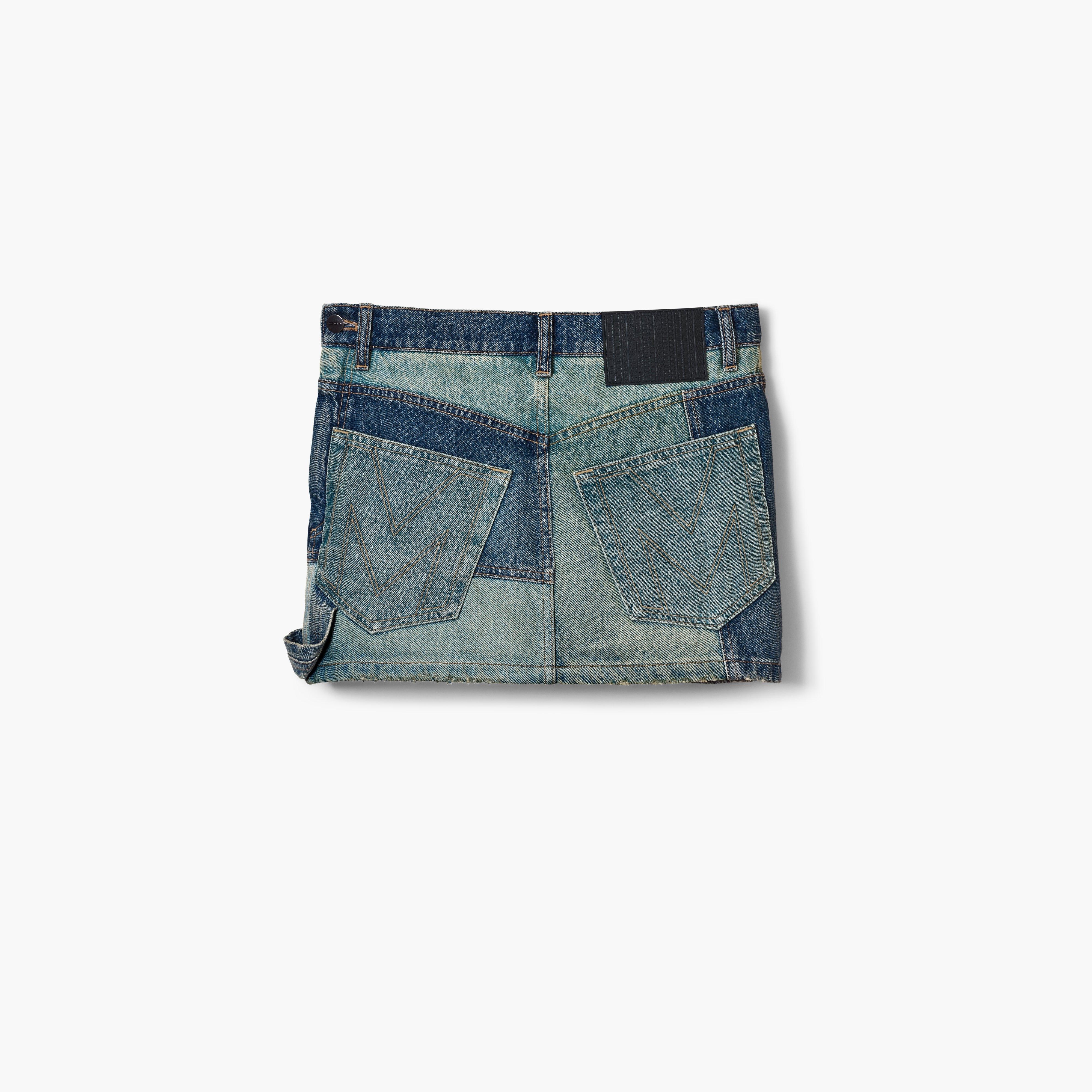 PATCHWORK DENIM MINI SKIRT - 5