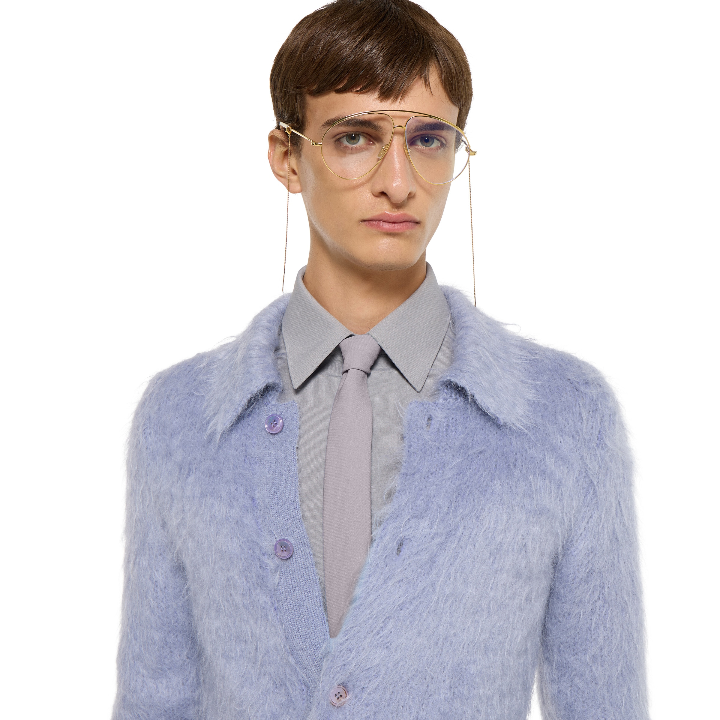 Crepe-effect silk blend tie - 3