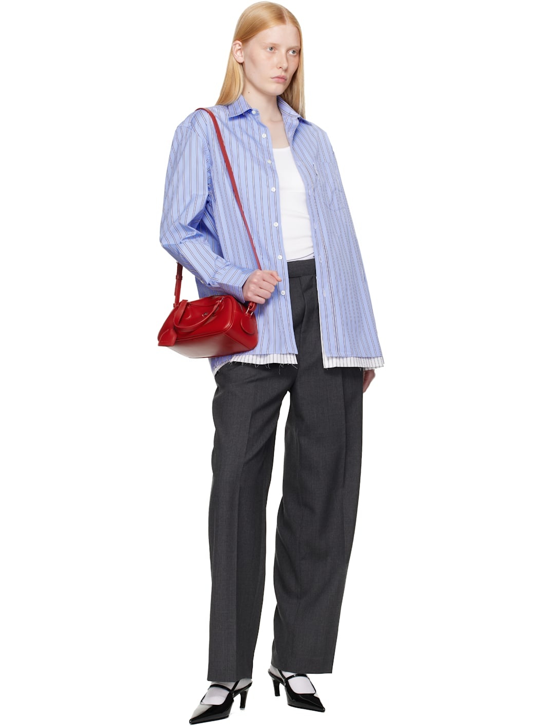 Blue Shirt Minidress - 4