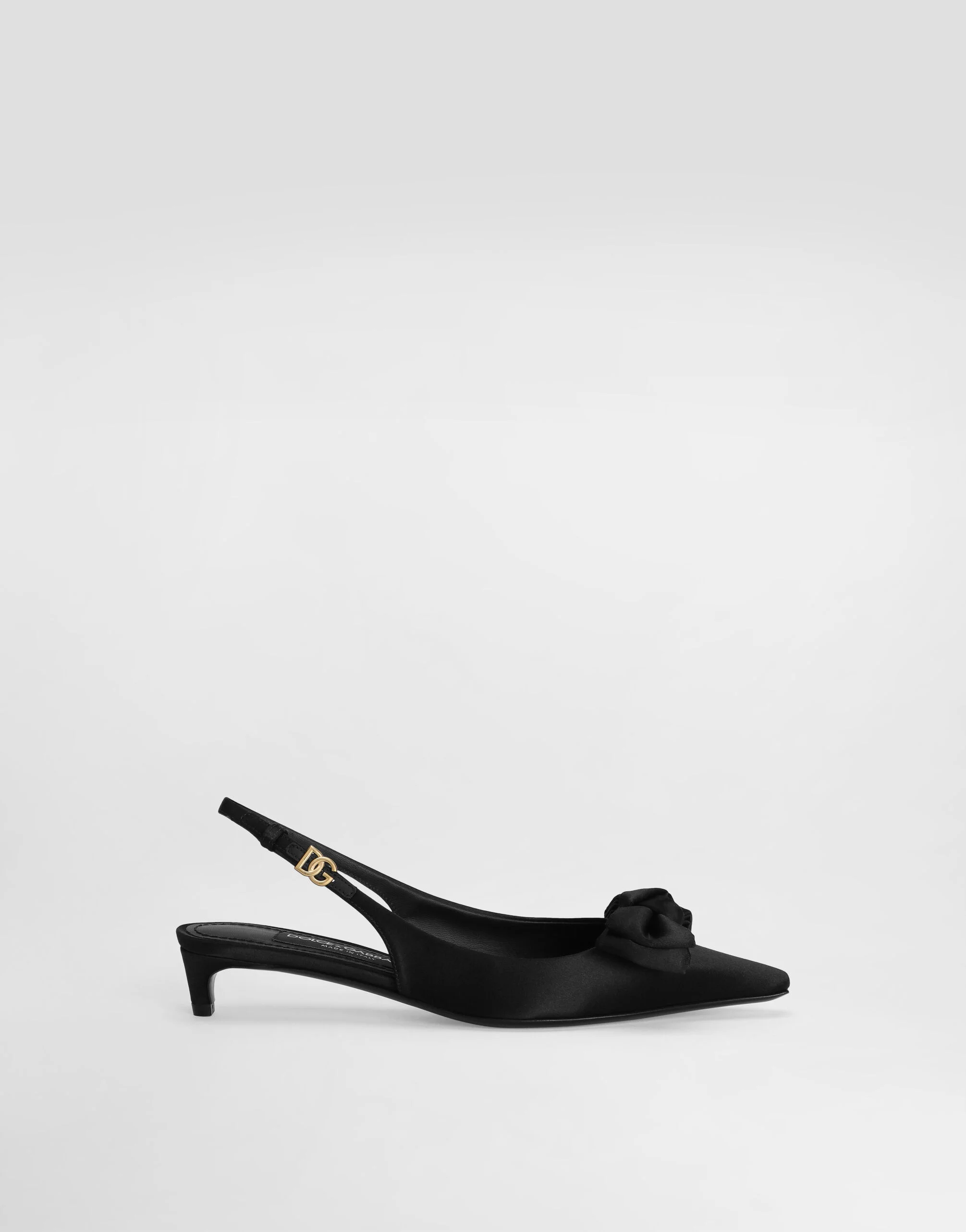 Satin slingbacks with bow detail - 1
