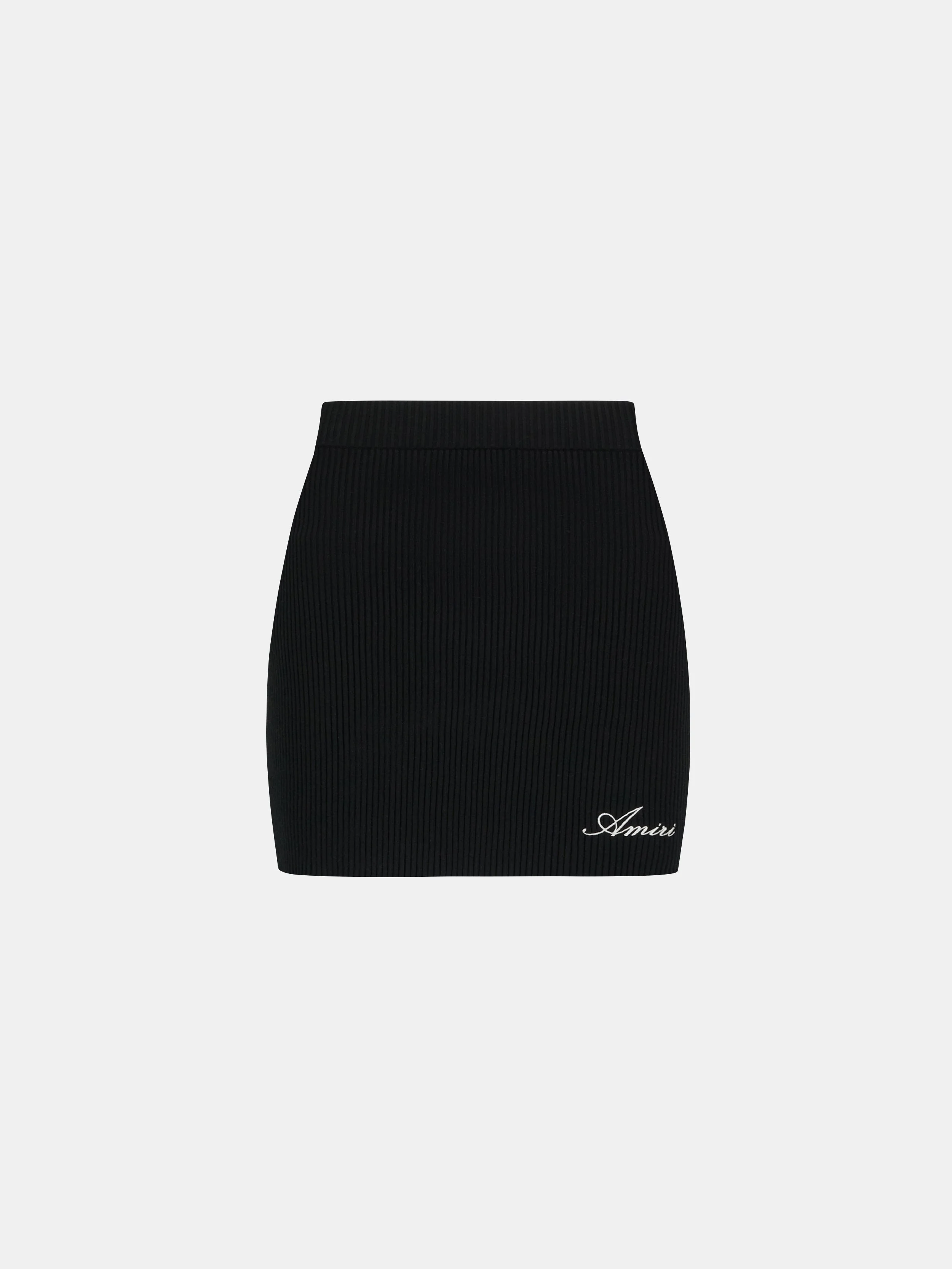 WOMEN'S SCRIPT RIB KNIT MINI SKIRT - 1