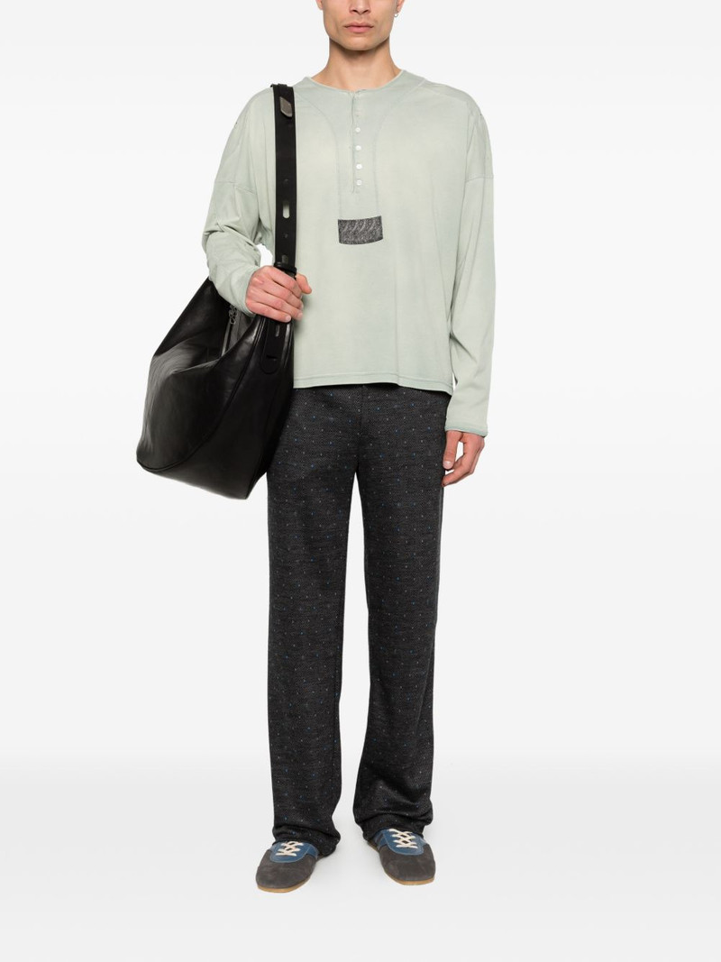 Kiko Kostadinov sargo long-sleeve henley T-shirt outlook