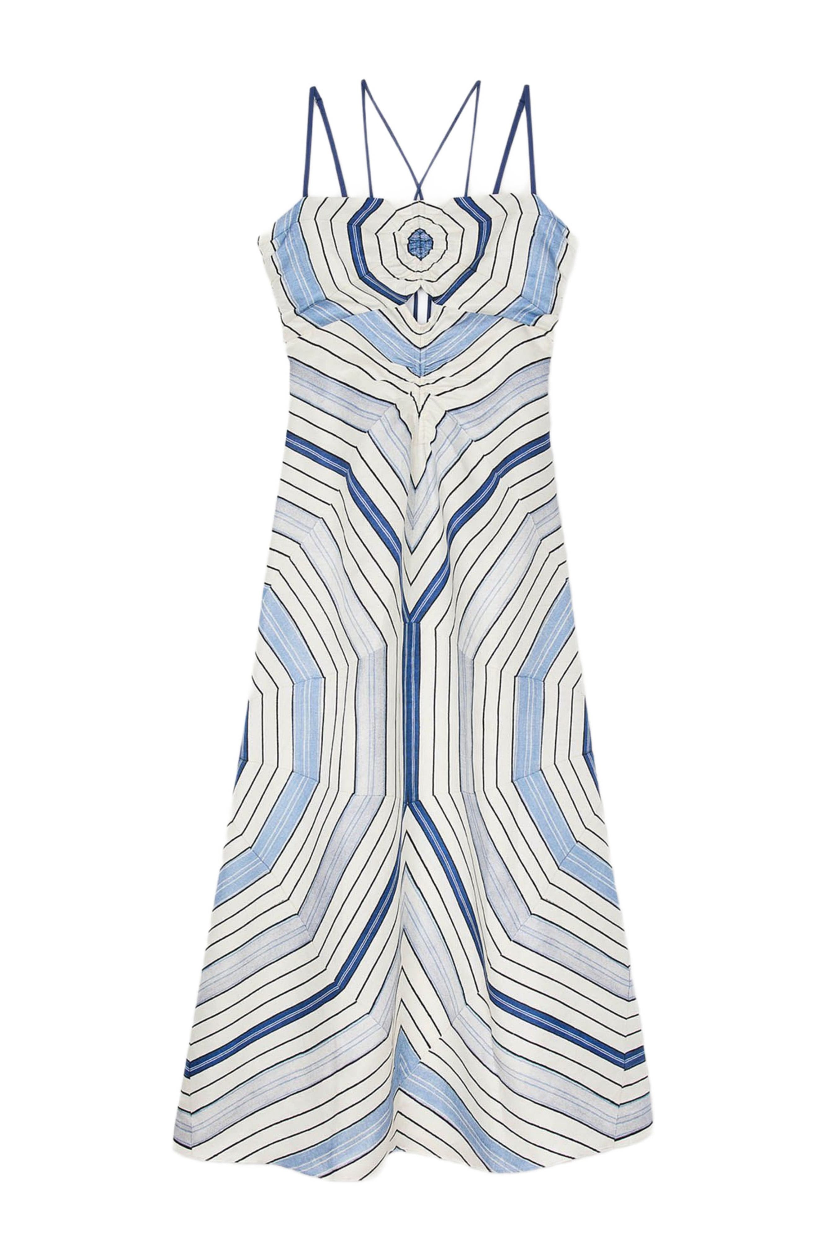 SANDRO Spiral-motif maxi dress in Sky Blue at Nordstrom - 5