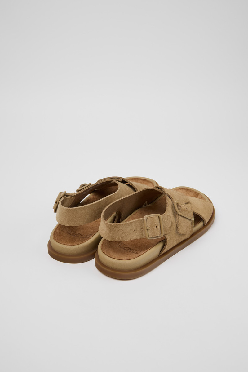 CAMPERLAB Brown Suede Leather Sandals for Women. outlook