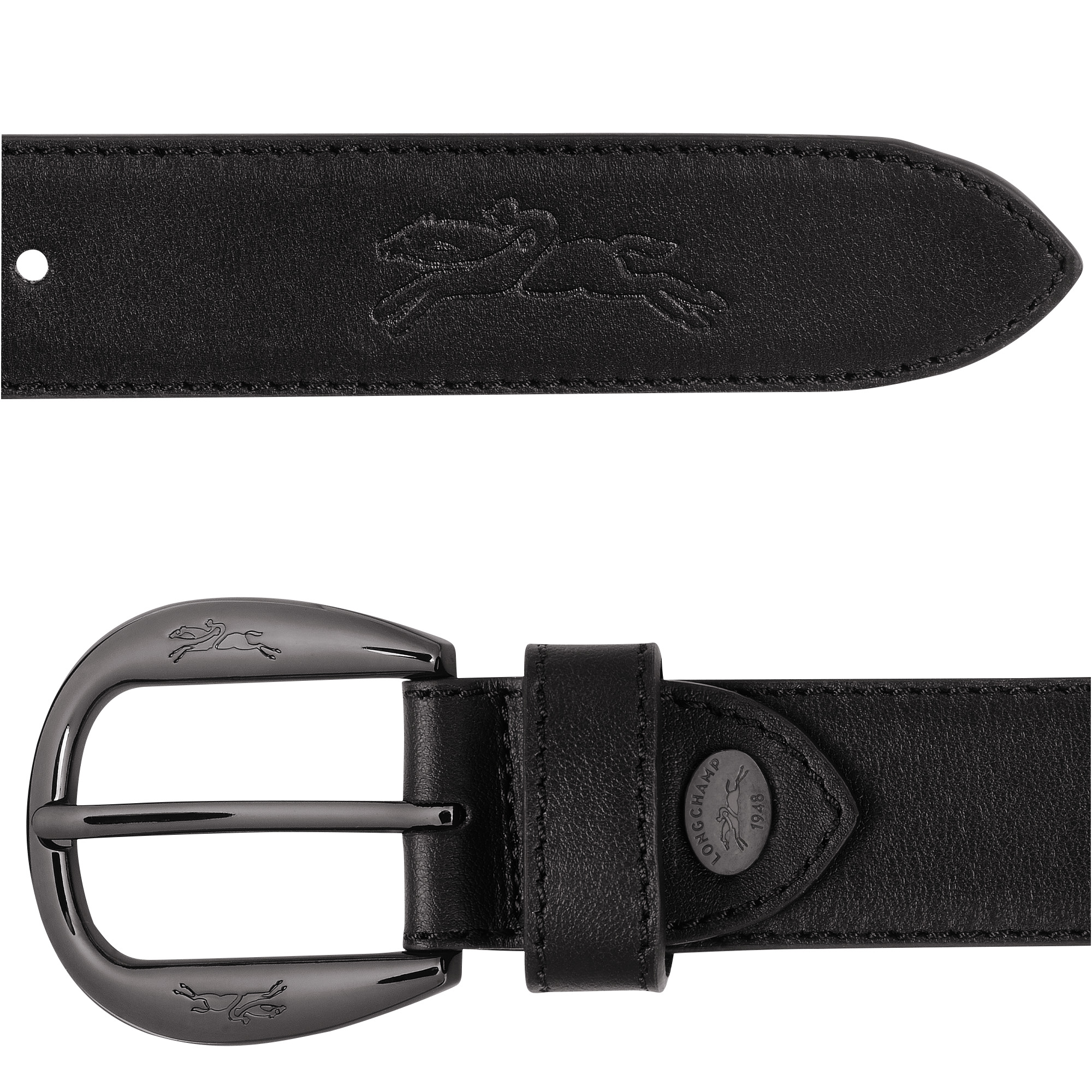 Le Pliage Xtra Ladies' belt Black - Leather - 4