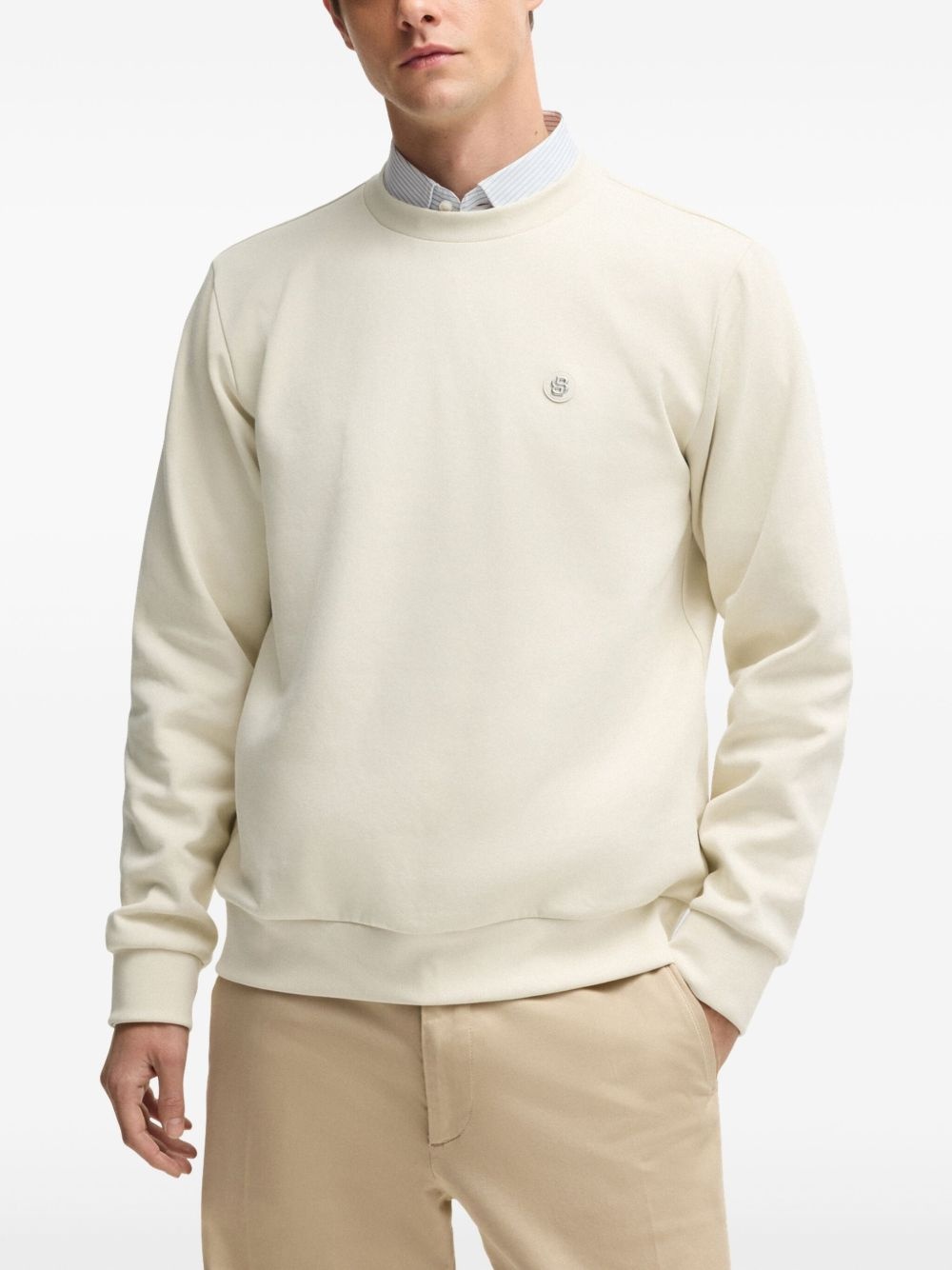 logo-patch sweatshirt - 3