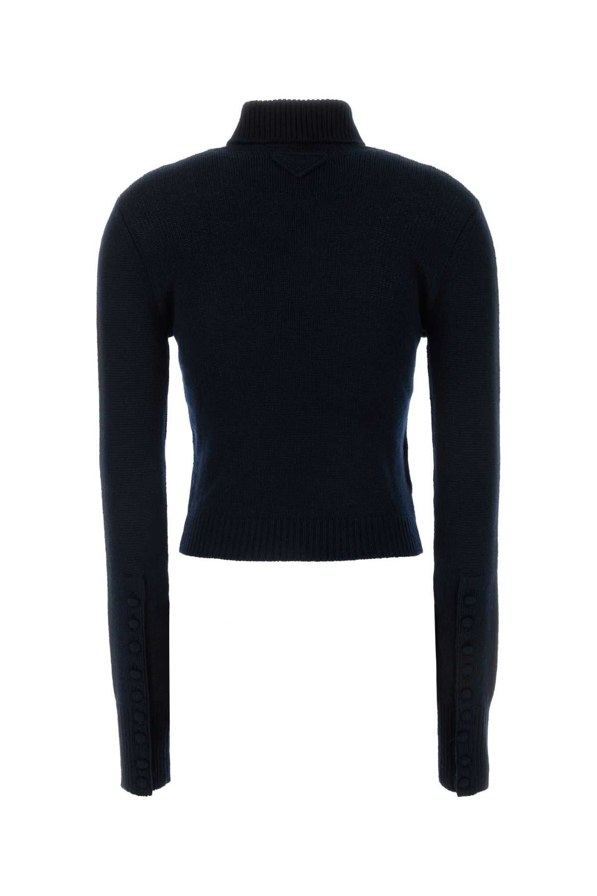 Prada Women Midnight Blue Cashmere Sweater - 2