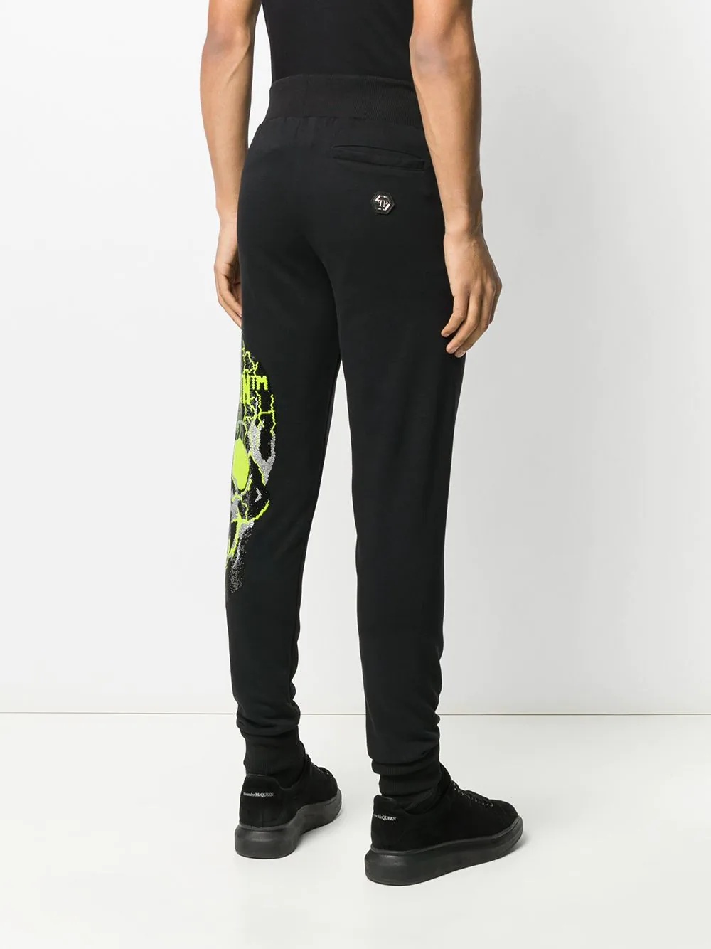 Skull embellished track trousers - 4