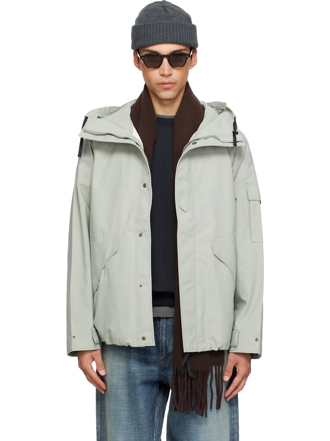 Gray 2L Nylon GORE-TEX Cruiser Jacket - 1