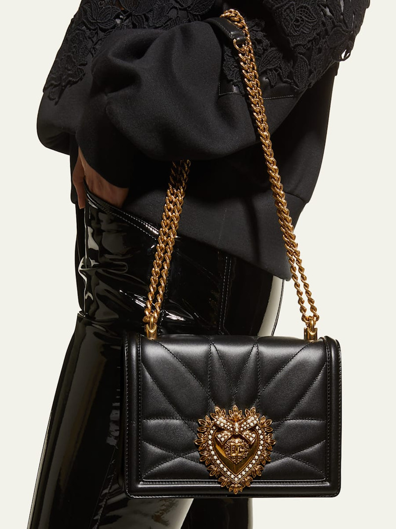 Dolce & Gabbana Devotion Medium Quilted Crossbody Bag outlook