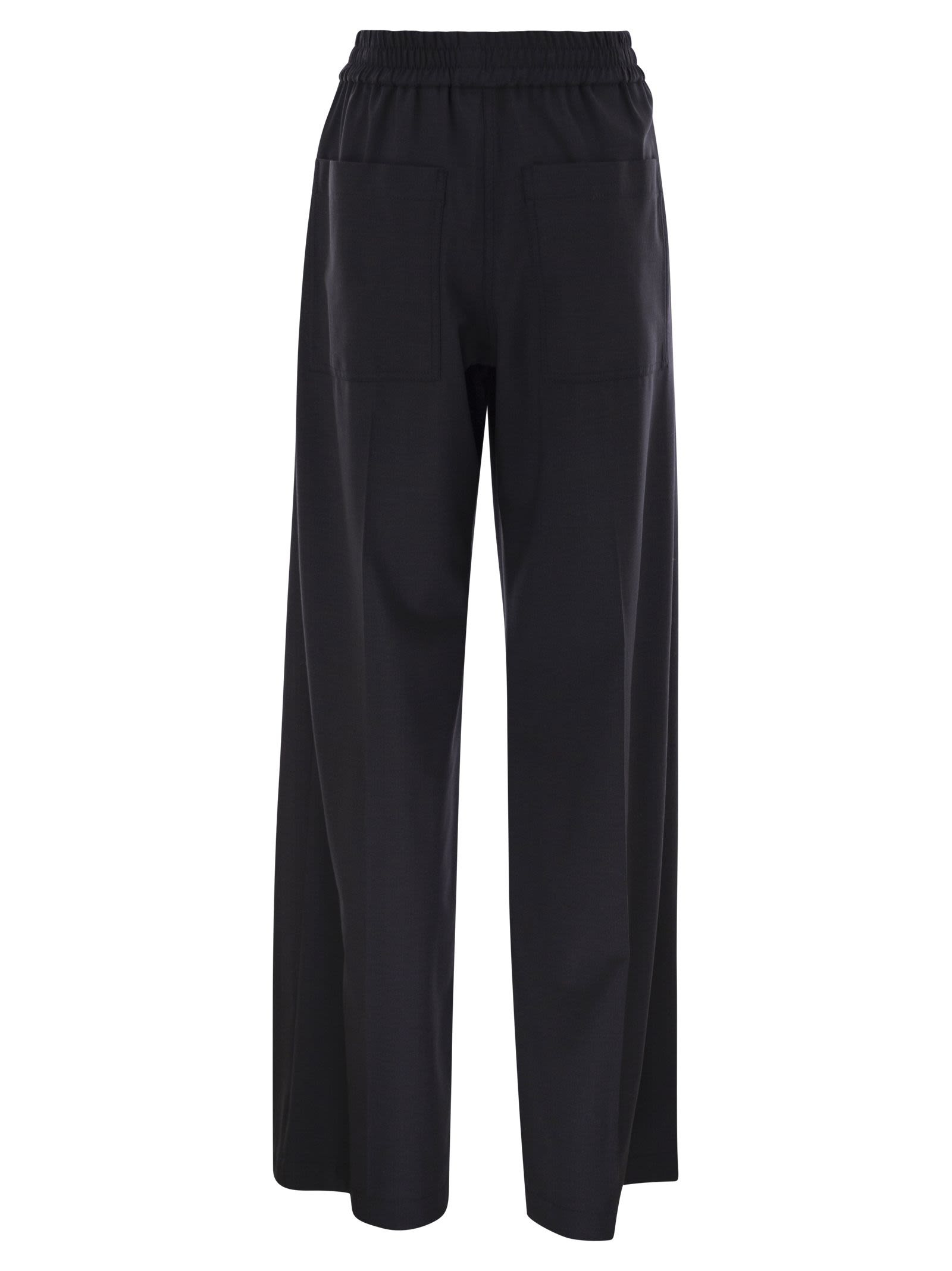 Brunello Cucinelli Women Tropical Luxury Wool Loose Trousers - 2