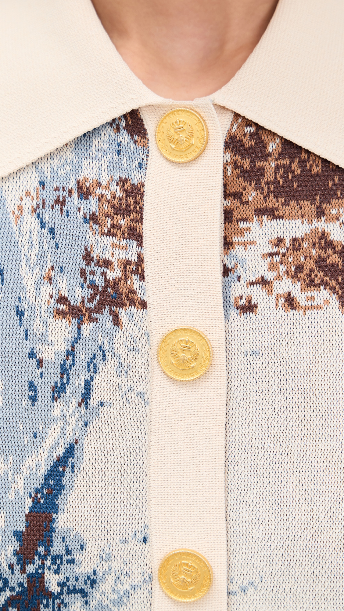 Osiris Jacquard Collared Cardigan - 5